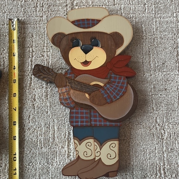 Cottagecore Country Wooden Bears Decor - Picture 3 of 4